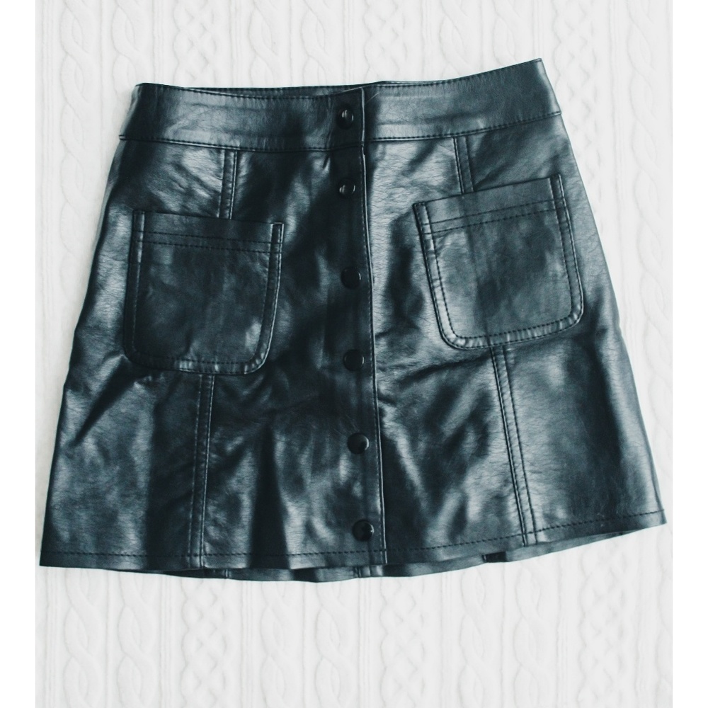 Leather Black Skirt